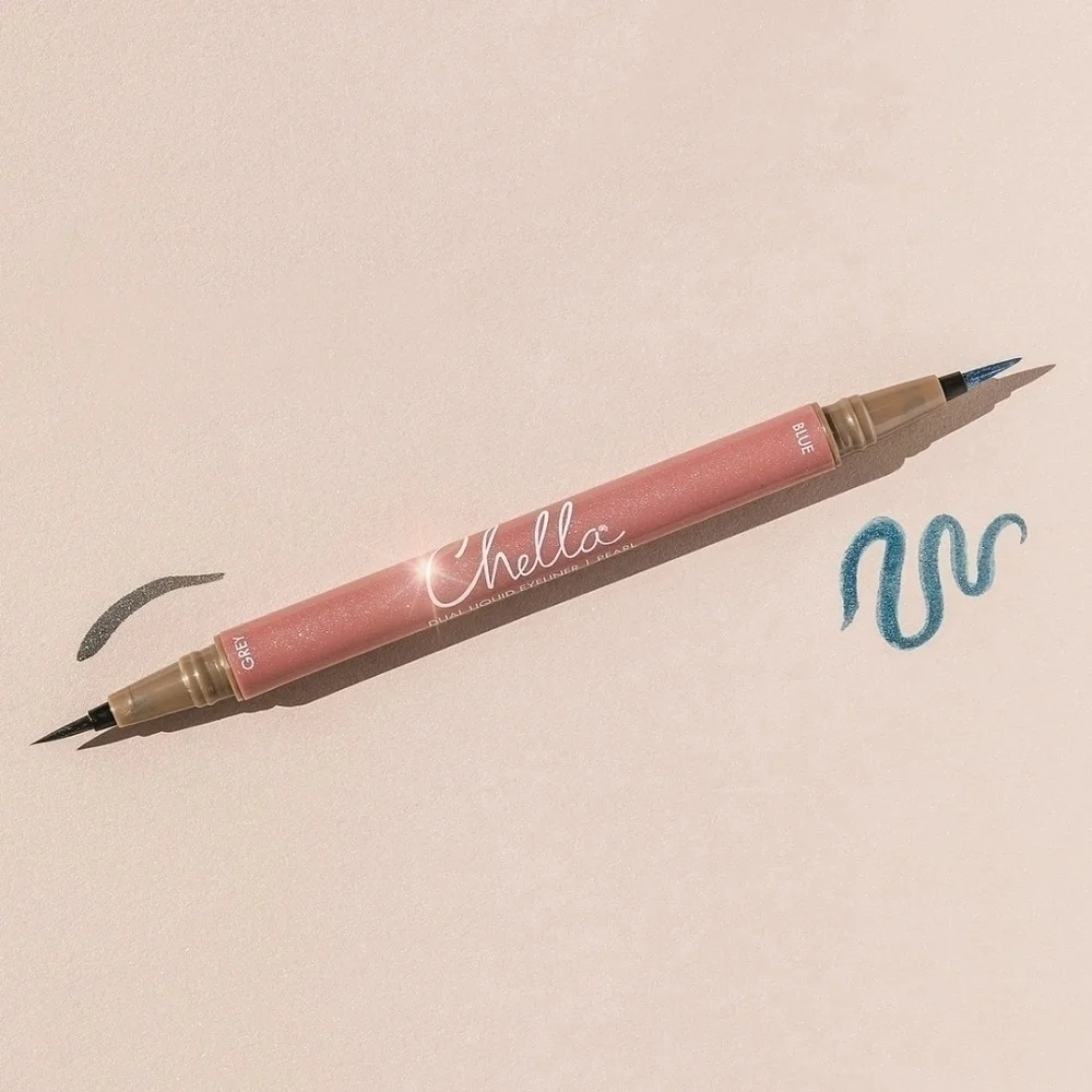 Chella Dual Liquid Eyeliner Pearl in Pearl Gray & Blue